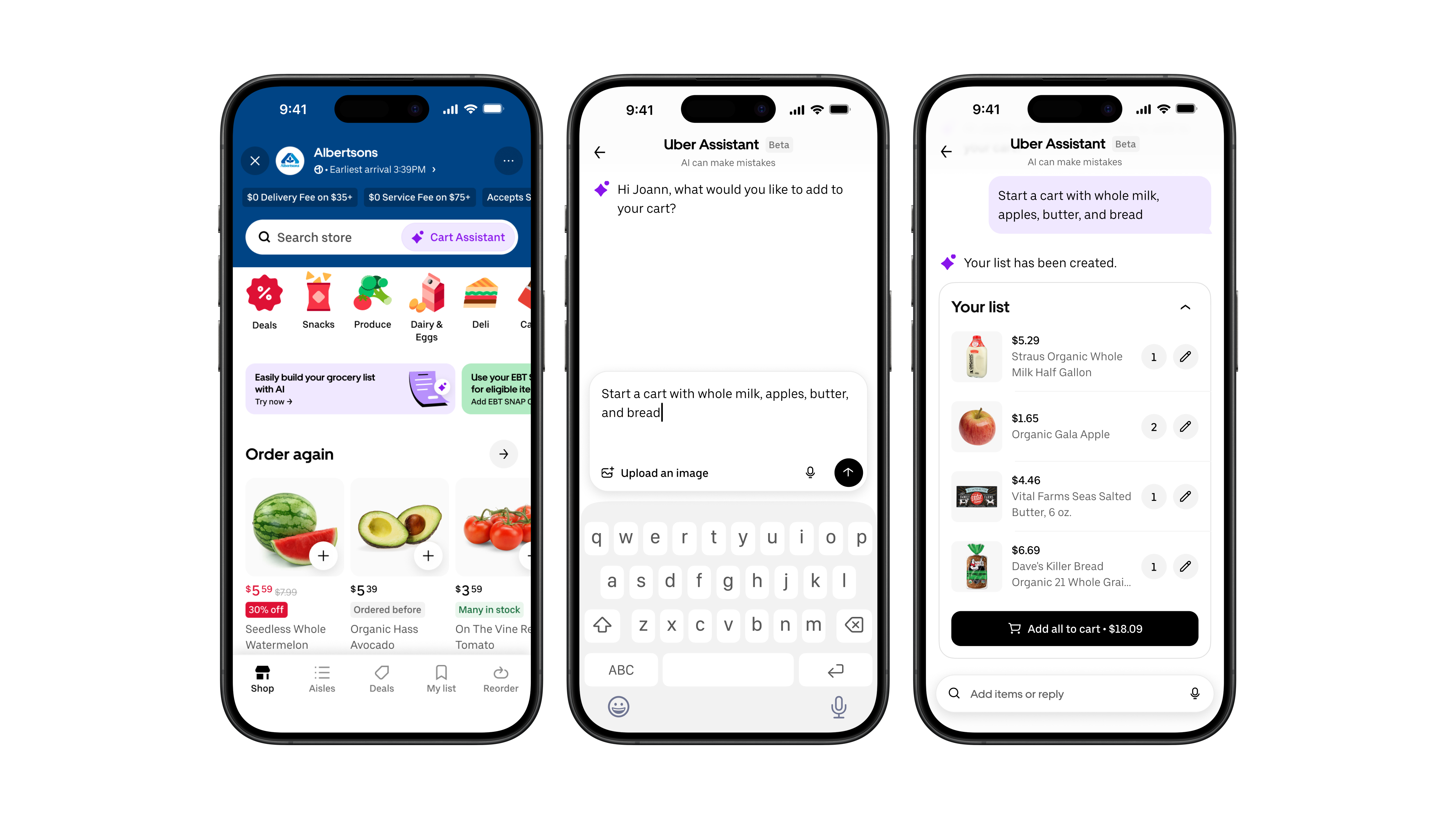 Uber Eats adds AI assistant to help with grocery shopping