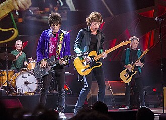 The Rolling Stones performing at Summerfest in Milwaukee in 2015.Left to right: Charlie Watts, Ronnie Wood, Mick Jagger and Keith Richards