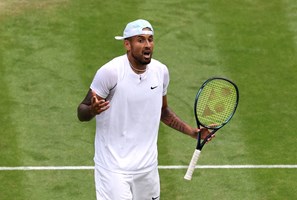 Ник Кириос вече е на четвъртфинал на "Уимбълдън". Снимка: Ройтерс